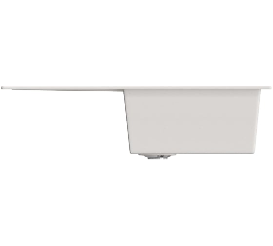 Мойка mixline ML-GM31 с крылом, белая, 331, 495х770х190 мм 537712