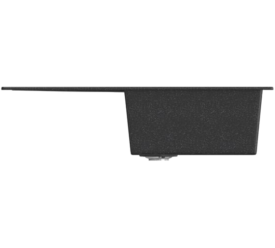 Мойка mixline ML-GM31 с крылом, черная, 308, 495х770х190 мм 537717