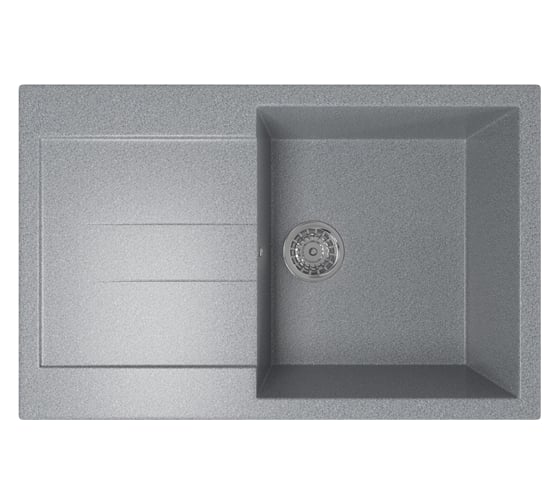 Мойка mixline ML-GM31 с крылом, темно-серая, 309, 495х770х190 мм 537715
