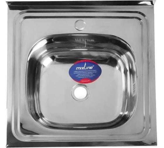 Мойка mixline 50х50х16 см, 0.4, выпуск 1 1/2 527965
