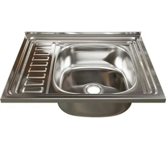 Мойка mixline 50х60х16 см, 0.6, правый выпуск 3 1/2, с сифоном 538193