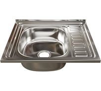 Мойка mixline 50х60х16 см, 0.6, левый выпуск 3 1/2, с сифоном 538192