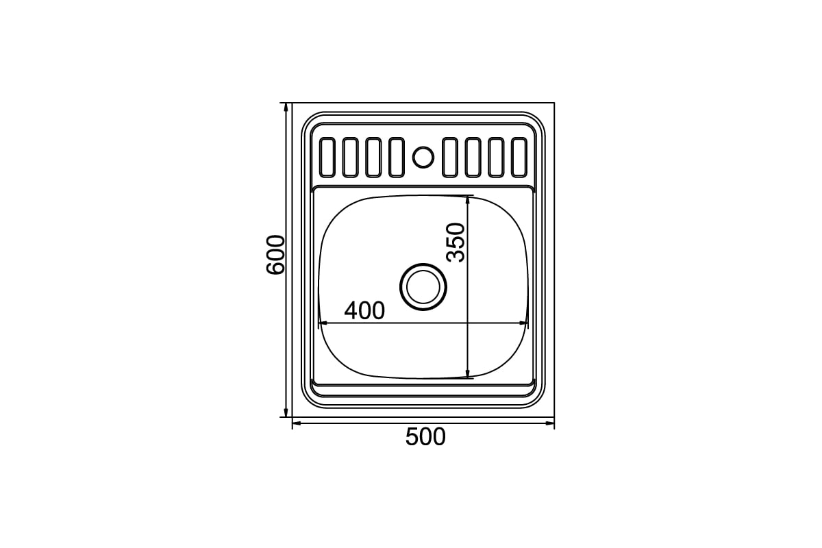 мойка для кухни 50х60 см