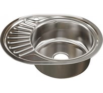 Мойка mixline овальная, 45х57х16 см, 0.6, правый выпуск 3 1/2, с сифоном 528191