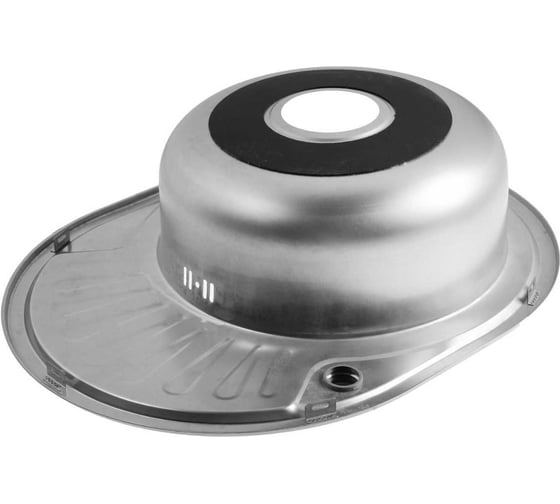 Мойка mixline овальная, 45х57х16 см, 0.6, правый выпуск 3 1/2, с сифоном 528191