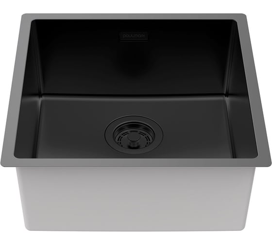 Мойка Paulmark LASSAN 44 UNI, нерж. сталь,, матовый черный NANO-PVD, 440x440мм LA44-MBN