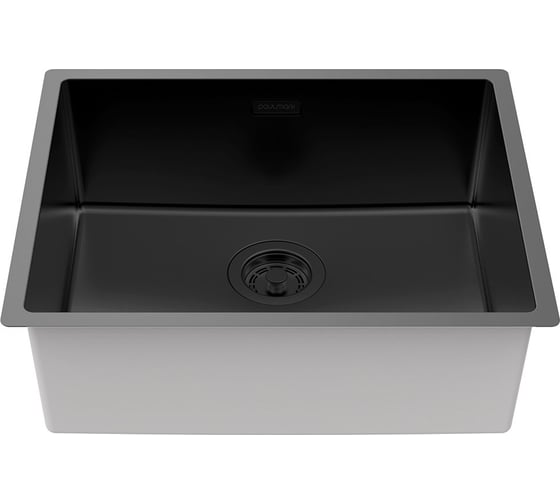Мойка Paulmark LASSAN 54 UNI, нерж. сталь, матовый черный NANO-PVD, 540x440мм LA54-MBN