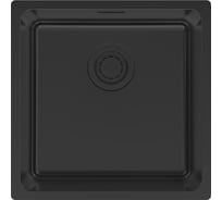 Мойка Paulmark YUNI 44 UNI, нерж. сталь, матовый черный NANO-PVD, 440x440мм YU44-MBN