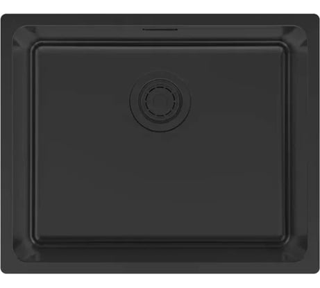 Мойка Paulmark YUNI 54 UNI, нерж. сталь, матовый черный NANO-PVD, 540x440мм YU54-MBN