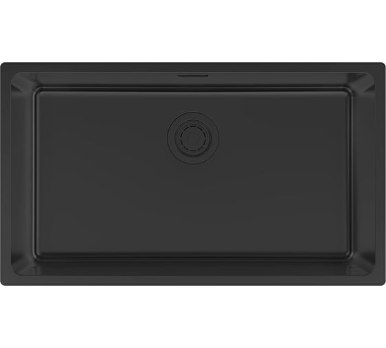 Мойка Paulmark YUNI 76 UNI, нерж. сталь, матовый черный NANO-PVD, 760x440мм YU76-MBN