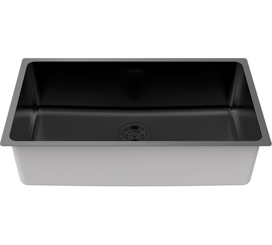 Мойка Paulmark YUNI 76 UNI, нерж. сталь, матовый черный NANO-PVD, 760x440мм YU76-MBN