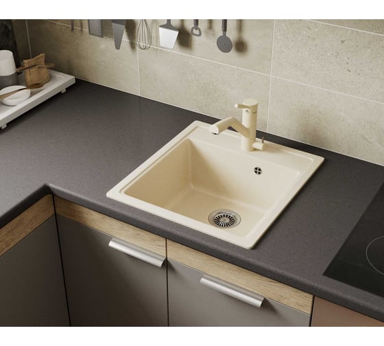 Мойка кухонная GreenStone бежевая GRS-01-328