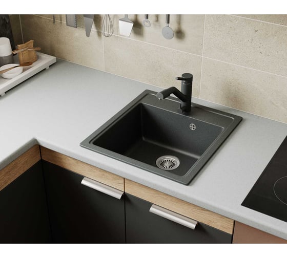 Мойка кухонная GreenStone антрацит GRS-01-343