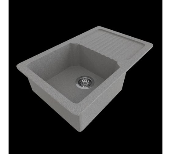 Мойка MIXLINE ML-GMS24 СТАНДАРТ с крылом, темно-серый (309), 765x490x200мм 554873