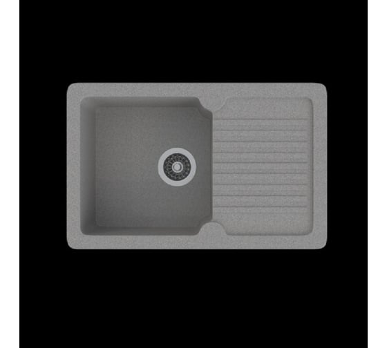 Мойка MIXLINE ML-GMS24 СТАНДАРТ с крылом, темно-серый (309), 765x490x200мм 554873