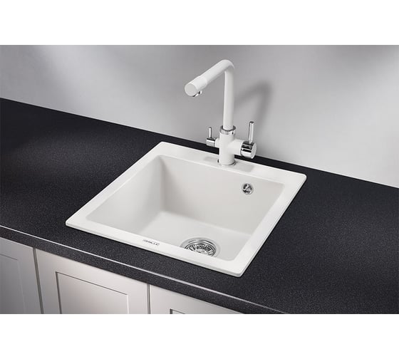 Кухонная кварцевая мойка GRANULA GR-4651 465х510 мм, Арктик