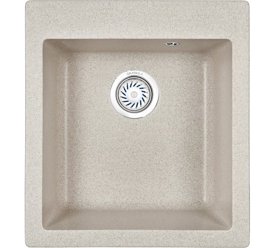 Кухонная кварцевая мойка GRANULA GR-4651 465х510 мм, пирит