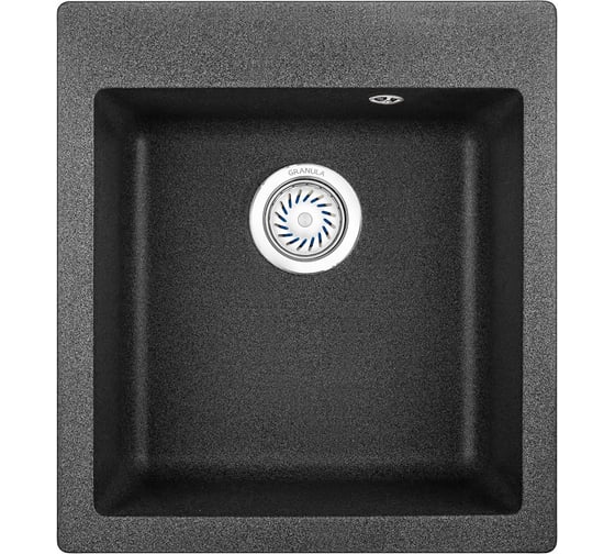 Кухонная кварцевая мойка GRANULA GR-4651 465х510 мм, графит