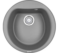 Кухонная кварцевая мойка GRANULA GR-5101 D=500 мм, алюминиум