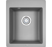 Кухонная кварцевая мойка GRANULA GR-4201 415х490 мм, алюминиум