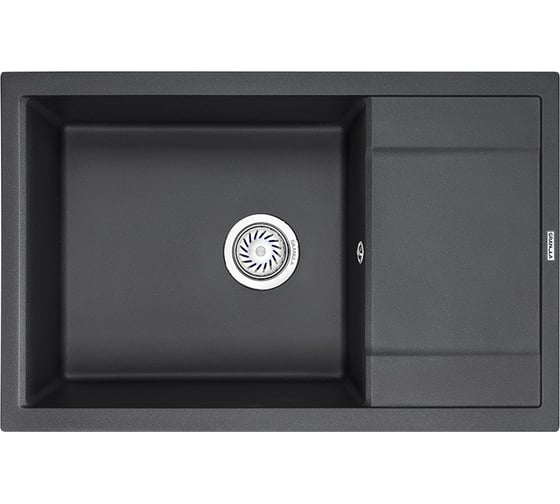 Оборачиваемая кухонная кварцевая мойка GRANULA GR-7805 780х500 мм, черный