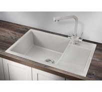 Оборачиваемая кухонная кварцевая мойка GRANULA GR-7805 780х500 мм, базальт