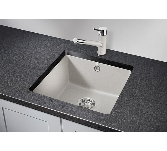 Кухонная кварцевая мойка GRANULA GR-4451 450х460 мм, базальт