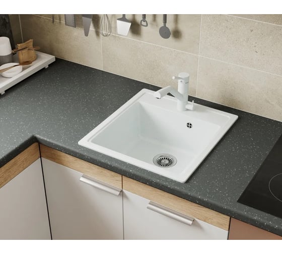 Мойка кухонная GreenStone белая GRS-01-331