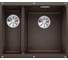Мойка Blanco SUBLINE 340 160 U SILGRANIT кофе, чаша справа, с отводной арматурой InFino 523567 1