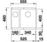 Мойка Blanco SUBLINE 340 160 U SILGRANIT кофе, чаша справа, с отводной арматурой InFino 523567 2