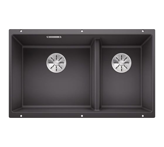 Мойка Blanco SUBLINE 430 270 U SILGRANIT PuraDur темная скала, с отводной арматурой InFino 523152 1