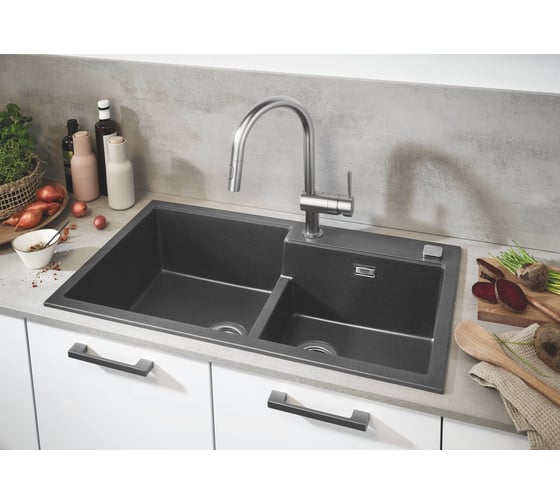 Композитная мойка GROHE K500 90-C 86/50 2.0 с 2 чашами, оборачиваемая 31649AT0