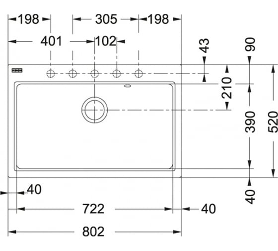 Мойка FRANKE FIG 610-80 графит, автомат 114.0367.660