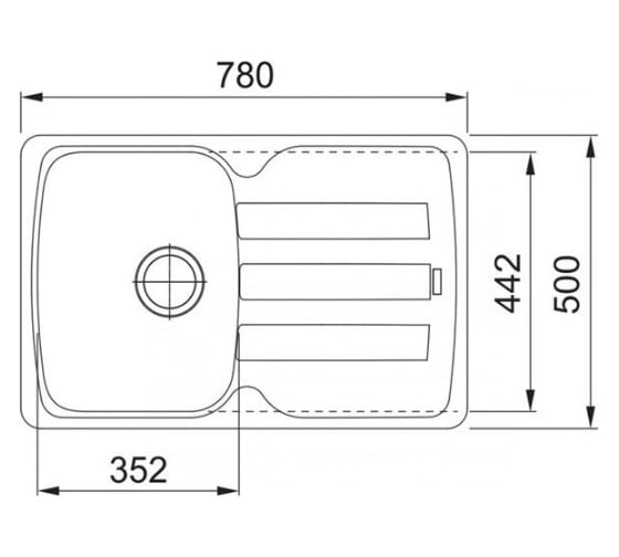 Мойка FRANKE AZG 611-78 стоп-вентиль, миндаль 114.0537.773