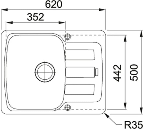 Мойка FRANKE AZG 611-62 серый 114.0563.333
