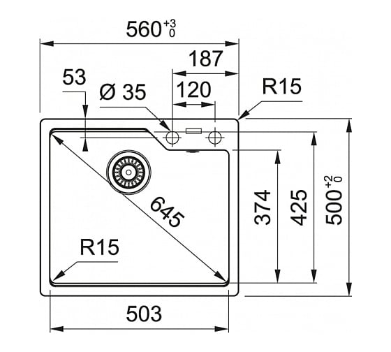 Мойка FRANKE UBG 610-56 графит 114.0595.376