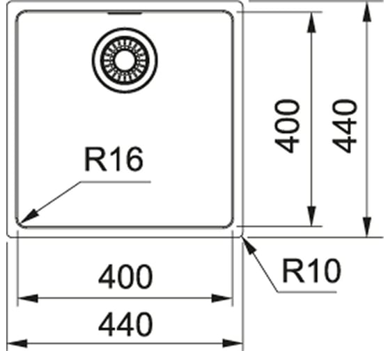 Мойка FRANKE MRX 110-40 под столешницу 122.0543.995