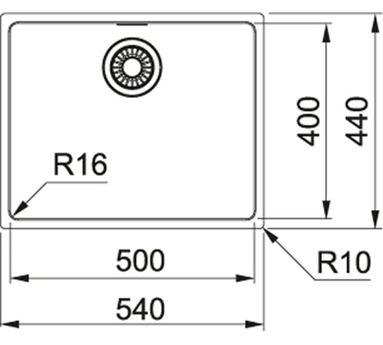 Мойка FRANKE MRX 110-50 под столешницу 122.0543.996