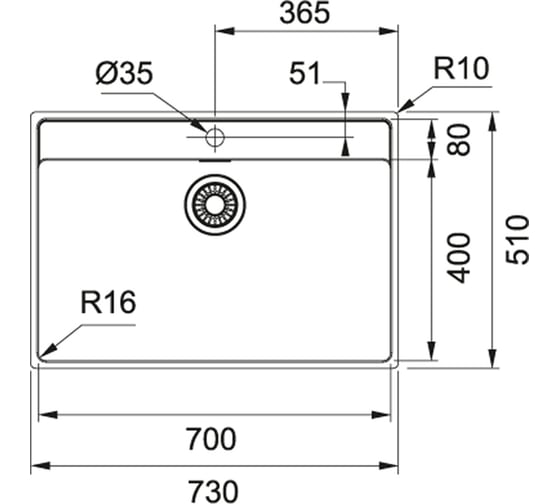 Мойка FRANKE MRX 210-70 TL авт. 127.0525.286