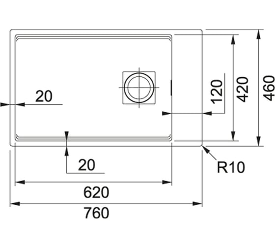 Мойка FRANKE KNG 110-62 миндаль 125.0512.516