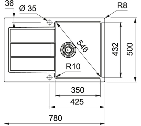 Мойка FRANKE S2D 611-78 оникс 143.0618.368