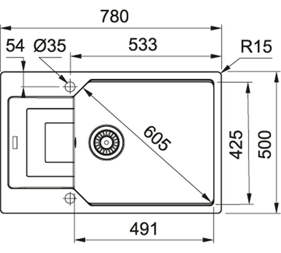 Мойка FRANKE UBG 611-78L бежевый 114.0595.288