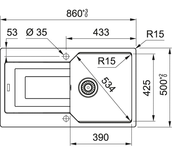 Мойка FRANKE UBG 611-86 графит 114.0595.357