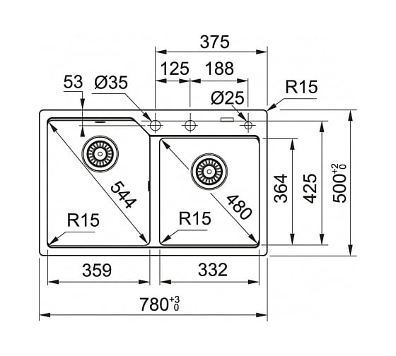 Мойка FRANKE UBG 620-78 оникс 114.0595.528
