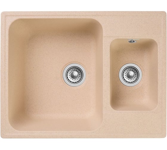 Мойка GRANFEST QUARZ GF-Z 09 1.5-чаши, 620х480 мм, бежевый 444891