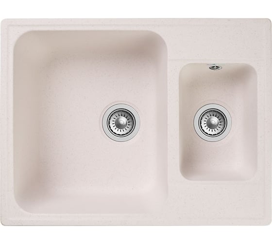 Мойка GRANFEST QUARZ GF-Z 09 1.5-чаши, 620х480 мм, белый 444892