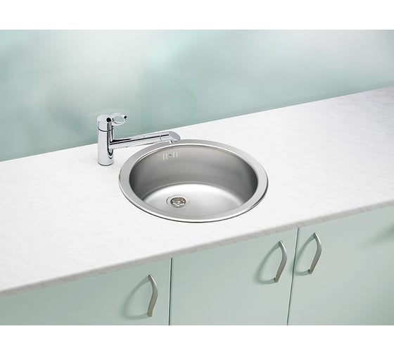 Мойка ALVEUS FORM 10 NAT-60 FI 450 1X в комплекте с сифоном 1008987