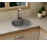 Мойка для кухни Bauedge BAU Dream Gray stone D 51, выпуск с сифоном в комплекте, серый камень GR0105 3
