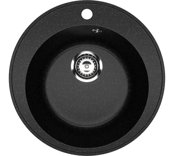 Мойка для кухни Bauedge BAU Dream Pro D 48, без выпуска, черный камень PR0002