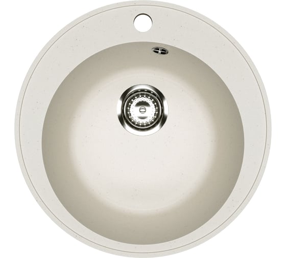 Мойка для кухни Bauedge BAU Dream Pro D 48, без выпуска, белый песок PR0001